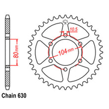 Load image into Gallery viewer, REAR SPROCKET - STEEL 630P