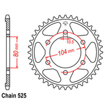 Load image into Gallery viewer, REAR SPROCKET - STEEL 50T 525P