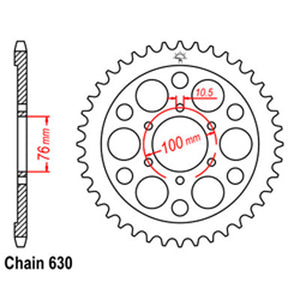 REAR SPROCKET - STEEL 630P