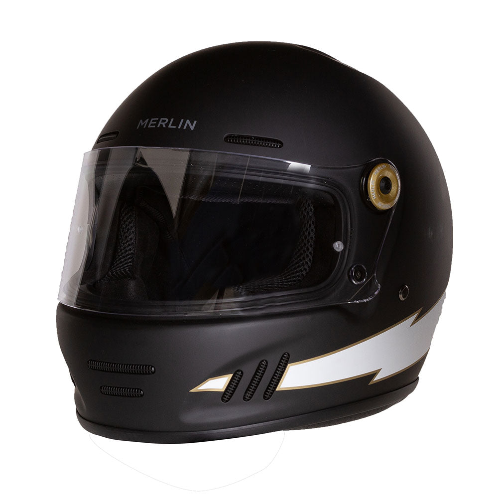 Merlin Helmet Revival Flash Matt Black 2XL