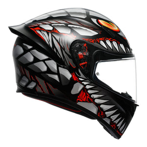 (NEW) AGV K1S LYZARD BLACK GREY RED L