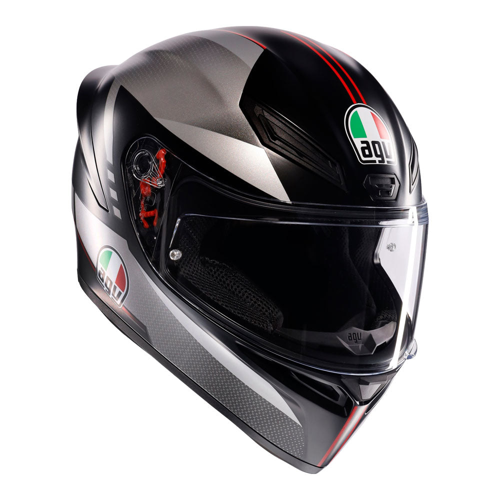 (NEW) AGV K1S LAP MATT BLACK GREY RED XS