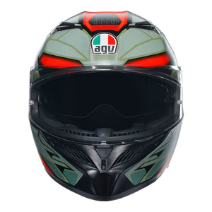 AGV K3 DECEPT MATT BLACK/GREEN/RED S