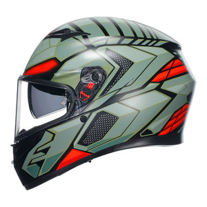 AGV K3 DECEPT MATT BLACK/GREEN/RED L