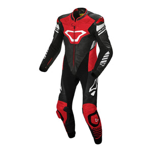 Macna Tracktix 1 Piece Suit Black/Red/White