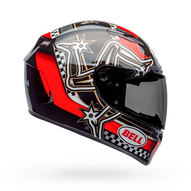 BELL QUALIFIER DLX MIPS ISLE OF MAN - RED/BLACK/WHITE 